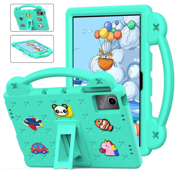 For Lenovo Tab P11 / J606F Handle Kickstand Children EVA Shockproof Tablet Case(Mint Green)