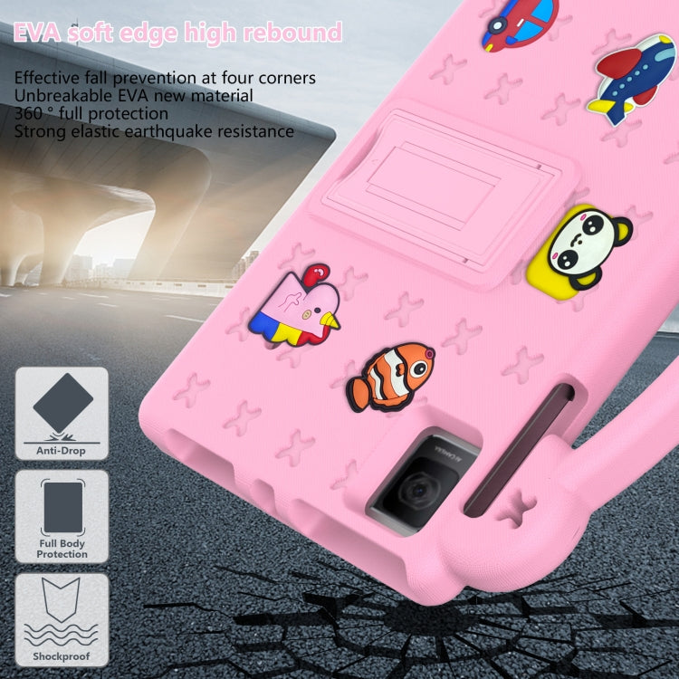 For TCL Tab 10 Gen2 10.36 2023 Handle Kickstand Children EVA Shockproof Tablet Case(Pink)