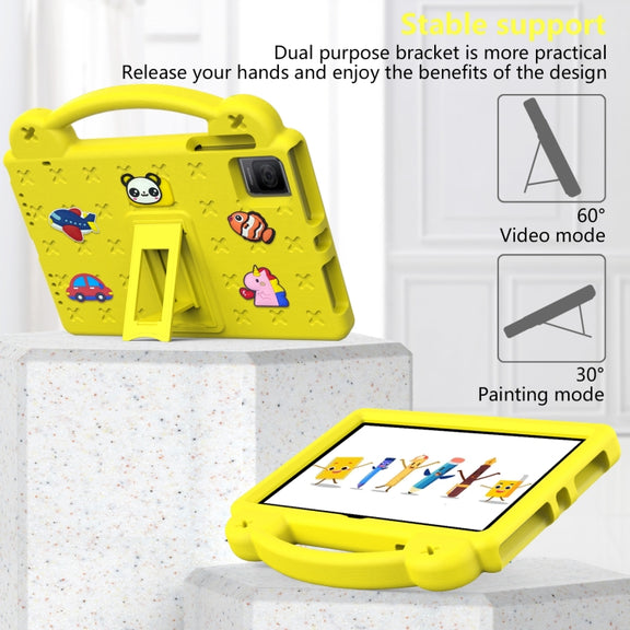 For TCL Tab 10 Gen2 10.36 2023 Handle Kickstand Children EVA Shockproof Tablet Case(Yellow)