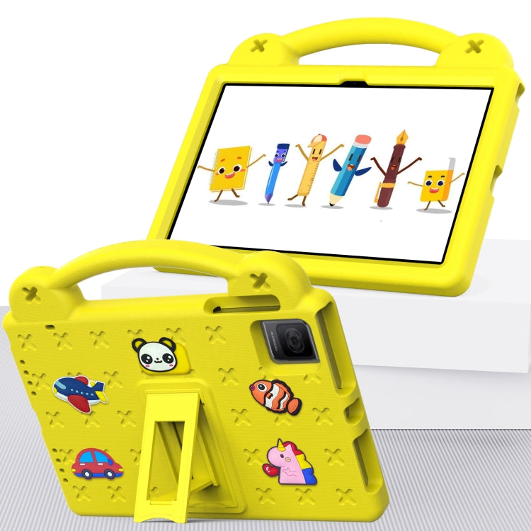 For TCL Tab 10 Gen2 10.36 2023 Handle Kickstand Children EVA Shockproof Tablet Case(Yellow)