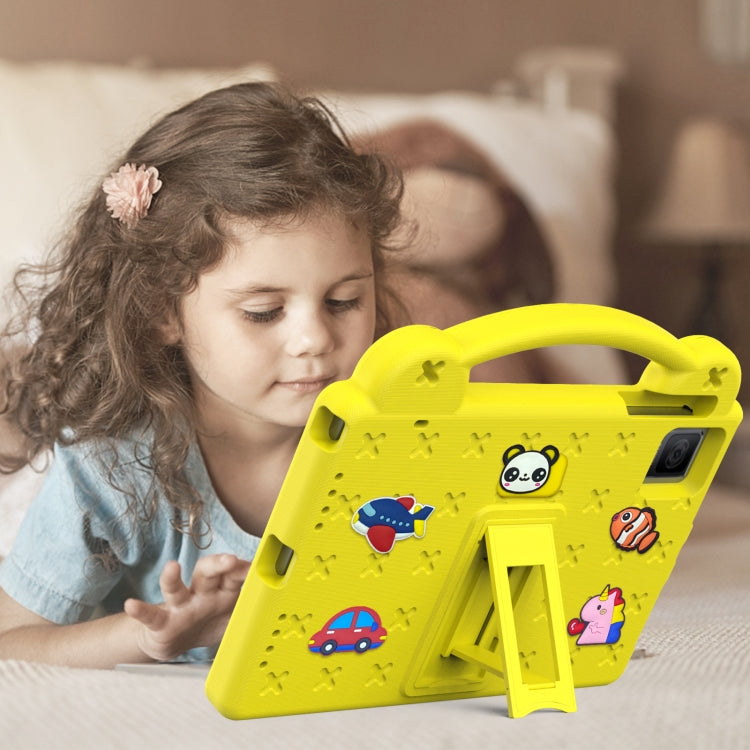 For TCL Tab 10 Gen2 10.36 2023 Handle Kickstand Children EVA Shockproof Tablet Case(Yellow)