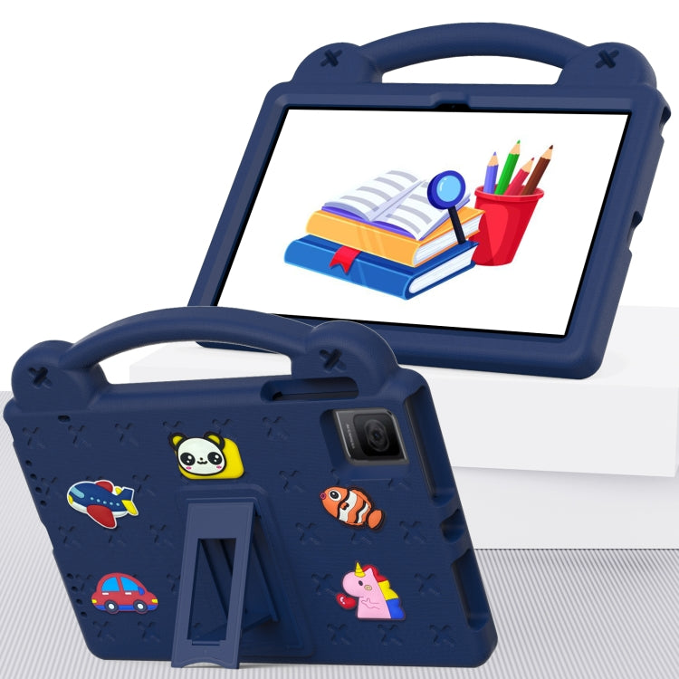 For TCL Tab 10 Gen2 10.36 2023 Handle Kickstand Children EVA Shockproof Tablet Case(Navy Blue)