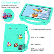 For DOOGEE T30 Pro 11 2023 Handle Kickstand Children EVA Shockproof Tablet Case(Mint Green)
