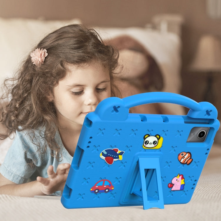 For DOOGEE T30 Pro 11 2023 Handle Kickstand Children EVA Shockproof Tablet Case(Sky Blue)