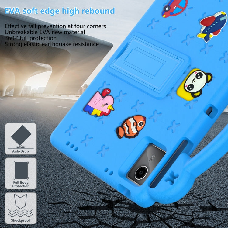 For DOOGEE T30 Pro 11 2023 Handle Kickstand Children EVA Shockproof Tablet Case(Sky Blue)