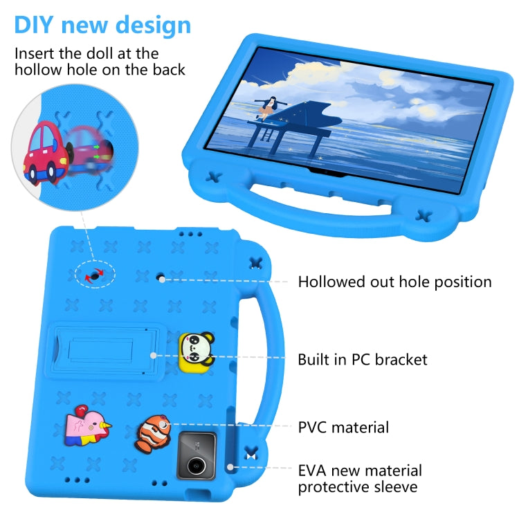 For DOOGEE T30 Pro 11 2023 Handle Kickstand Children EVA Shockproof Tablet Case(Sky Blue)
