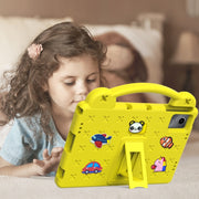 For DOOGEE T30 Pro 11 2023 Handle Kickstand Children EVA Shockproof Tablet Case(Yellow)
