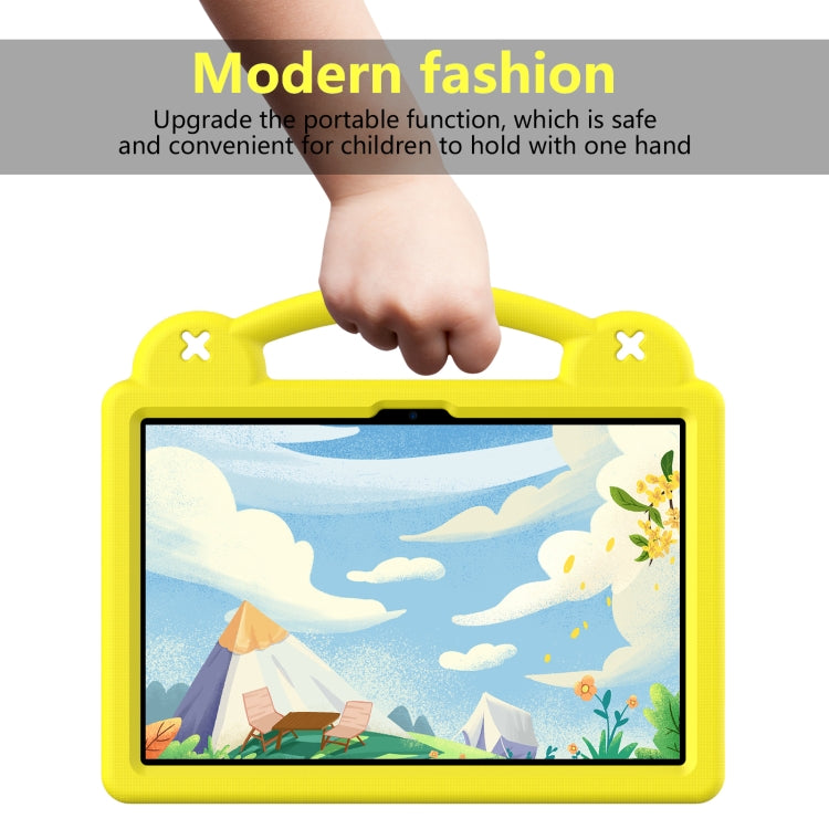 For DOOGEE T30 Pro 11 2023 Handle Kickstand Children EVA Shockproof Tablet Case(Yellow)