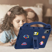 For DOOGEE T30 Pro 11 2023 Handle Kickstand Children EVA Shockproof Tablet Case(Navy Blue)