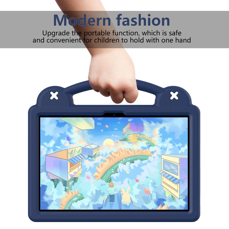 For DOOGEE T30 Pro 11 2023 Handle Kickstand Children EVA Shockproof Tablet Case(Navy Blue)