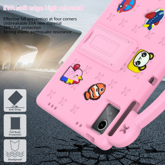 For Huawei MetePad 11 2023 / 2021 Handle Kickstand Children EVA Shockproof Tablet Case(Pink)