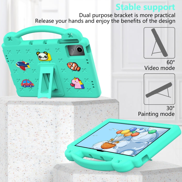 For Huawei MetePad 11 2023 / 2021 Handle Kickstand Children EVA Shockproof Tablet Case(Mint Green)