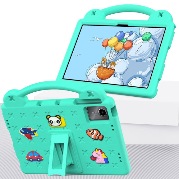For Huawei MetePad 11 2023 / 2021 Handle Kickstand Children EVA Shockproof Tablet Case(Mint Green)