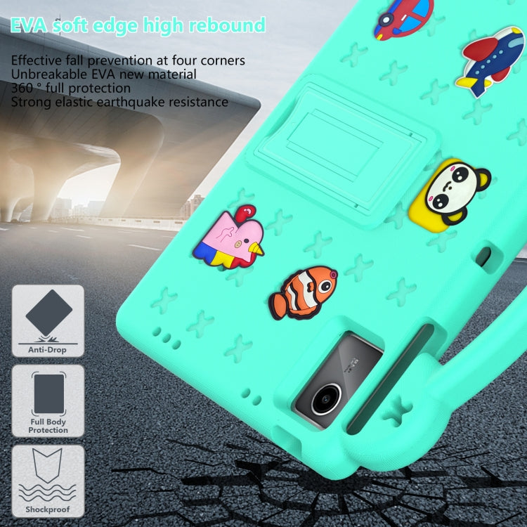 For Huawei MetePad 11 2023 / 2021 Handle Kickstand Children EVA Shockproof Tablet Case(Mint Green)