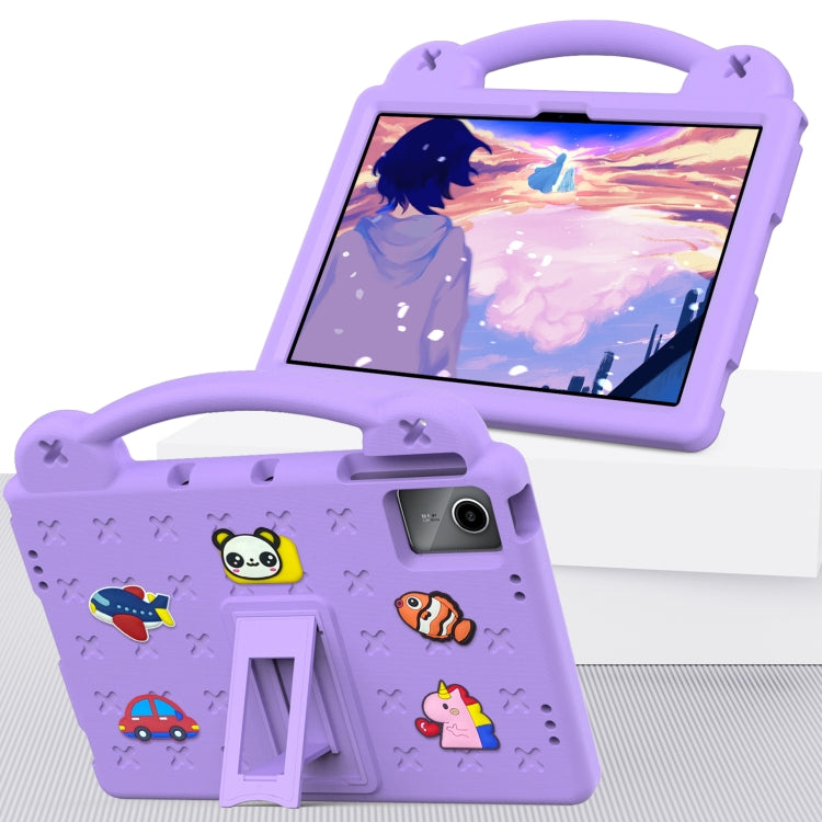 For Huawei MetePad 11 2023 / 2021 Handle Kickstand Children EVA Shockproof Tablet Case(Light Purple)