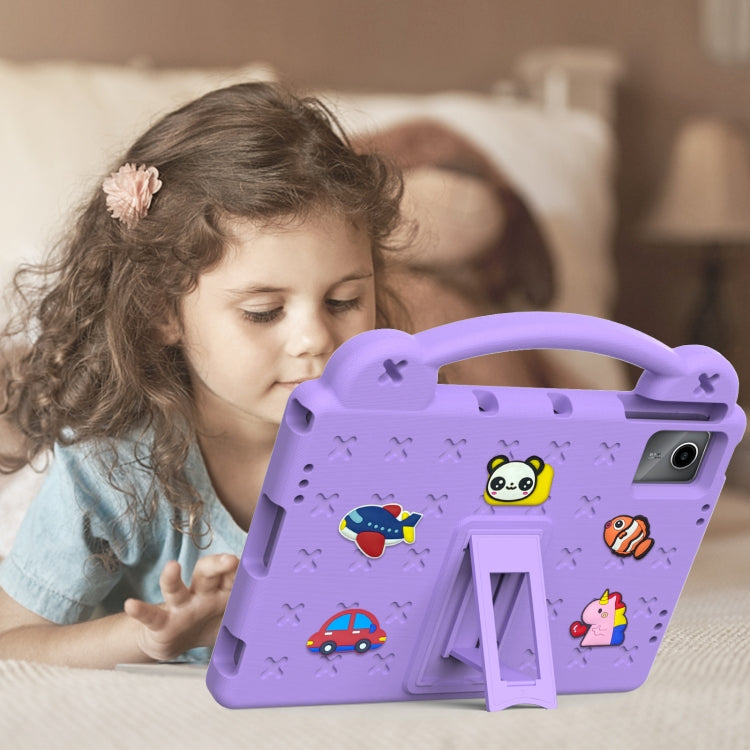 For Huawei MetePad 11 2023 / 2021 Handle Kickstand Children EVA Shockproof Tablet Case(Light Purple)