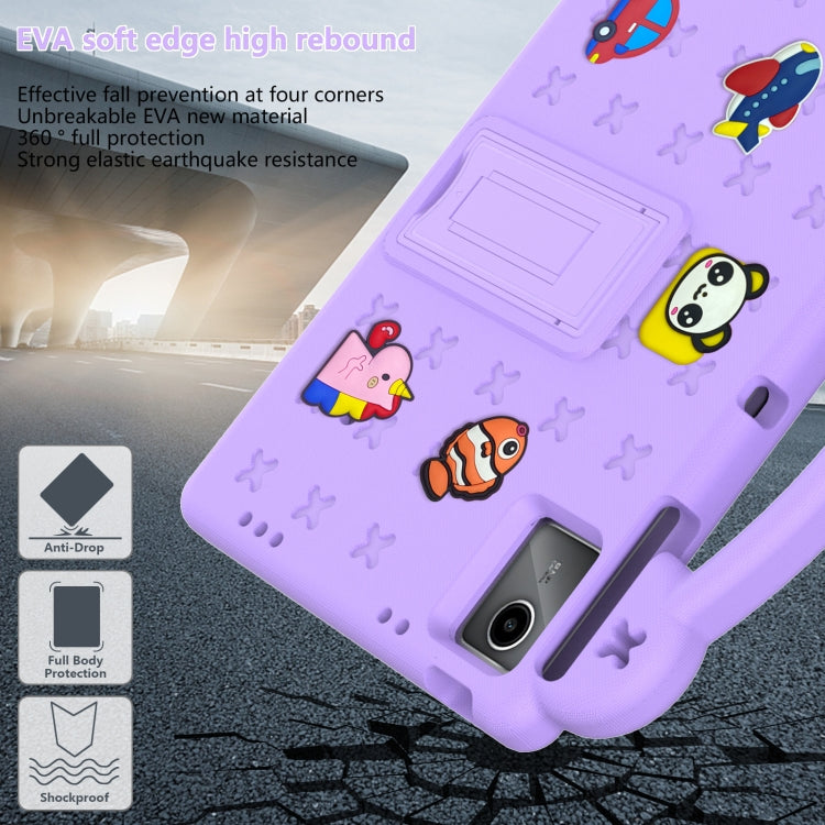 For Huawei MetePad 11 2023 / 2021 Handle Kickstand Children EVA Shockproof Tablet Case(Light Purple)