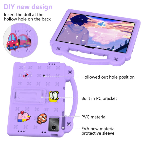 For Huawei MetePad 11 2023 / 2021 Handle Kickstand Children EVA Shockproof Tablet Case(Light Purple)