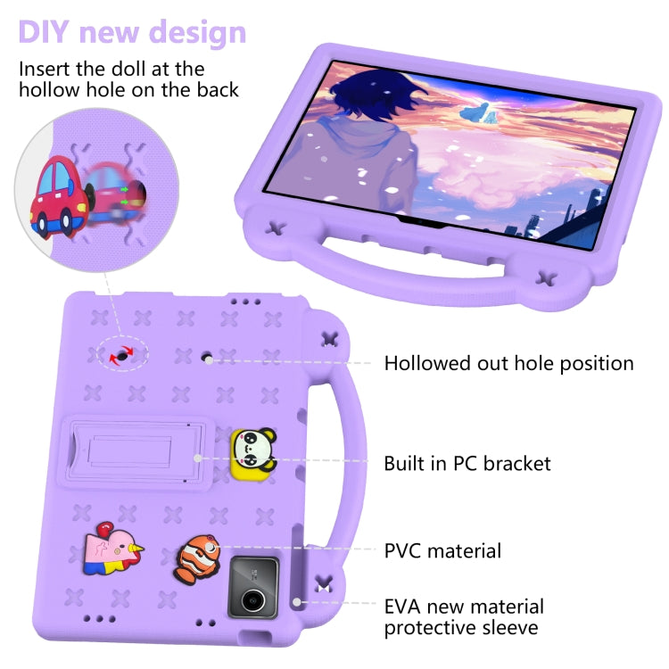 For Huawei MetePad 11 2023 / 2021 Handle Kickstand Children EVA Shockproof Tablet Case(Light Purple)