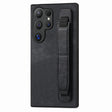 For Samsung Galaxy S24 Ultra 5G Retro Wristband Holder Leather Back Phone Case(Black) - Galaxy S24 Ultra 5G Cases by PMC TechLife | Online Shopping South Africa | PMC TechLife | Buy Now Pay Later Mobicred