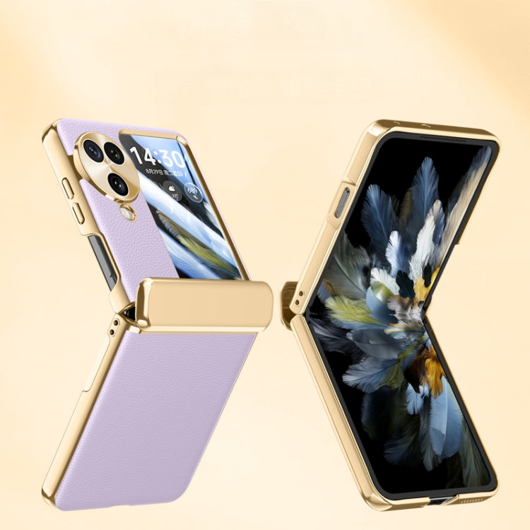 For OPPO Find N3 Flip Electroplated Case-film Integral Hinge Shockproof Phone Case(Black)