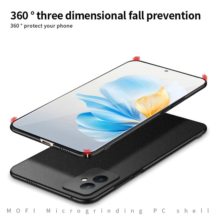 For Honor 100 MOFI Fandun Series Frosted PC Ultra-thin All-inclusive Phone Case(Blue)