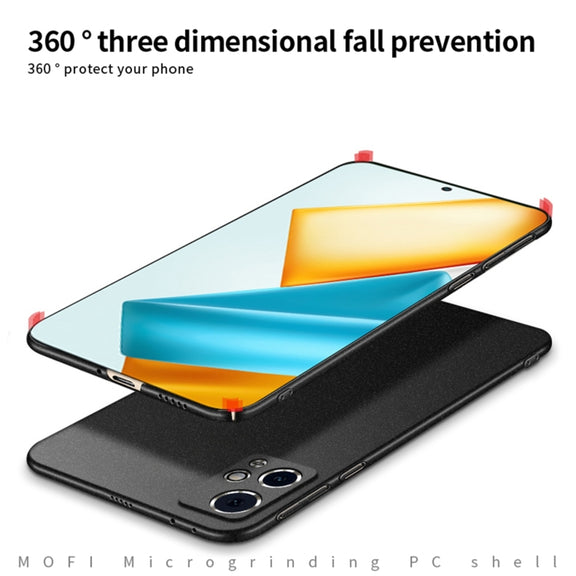For Honor 90 GT MOFI Fandun Series Frosted PC Ultra-thin All-inclusive Phone Case(Blue)