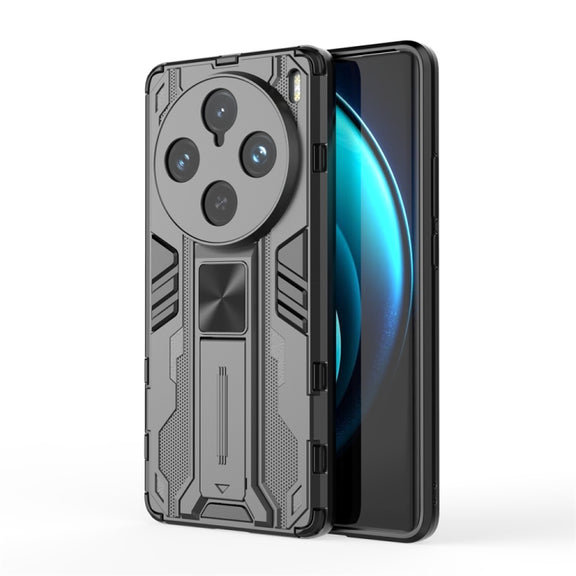 For vivo X100 Pro Supersonic Armor PC Hybrid TPU Phone Case(Black)