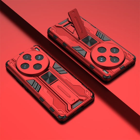 For vivo X100 Pro Supersonic Armor PC Hybrid TPU Phone Case(Red)