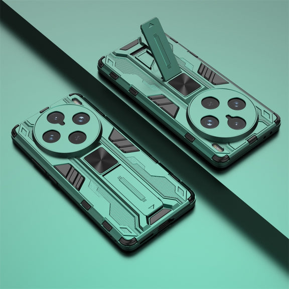 For vivo X100 Pro Supersonic Armor PC Hybrid TPU Phone Case(Green)