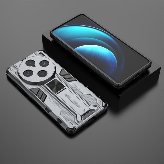 For vivo X100 Pro Supersonic Armor PC Hybrid TPU Phone Case(Grey)