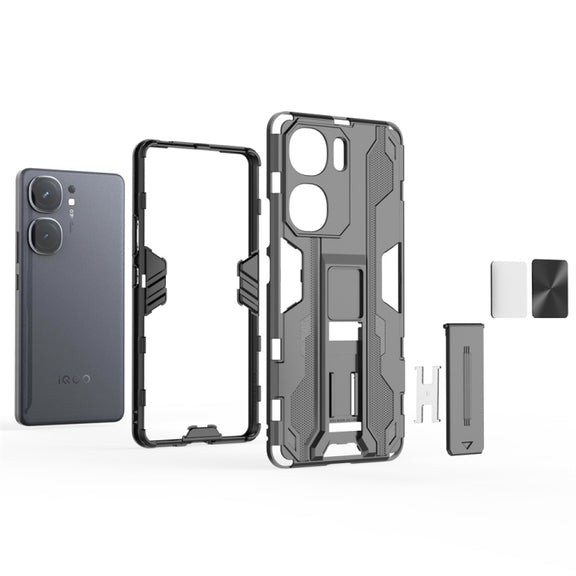 For vivo iQOO Neo9 Pro / Neo9 Supersonic Armor PC Hybrid TPU Phone Case(Black)