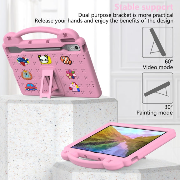 For  Lenovo Tab  P12 / Xiaoxin Pad Pro 12.7 Handle Kickstand Children EVA Shockproof Tablet Case(Pink)