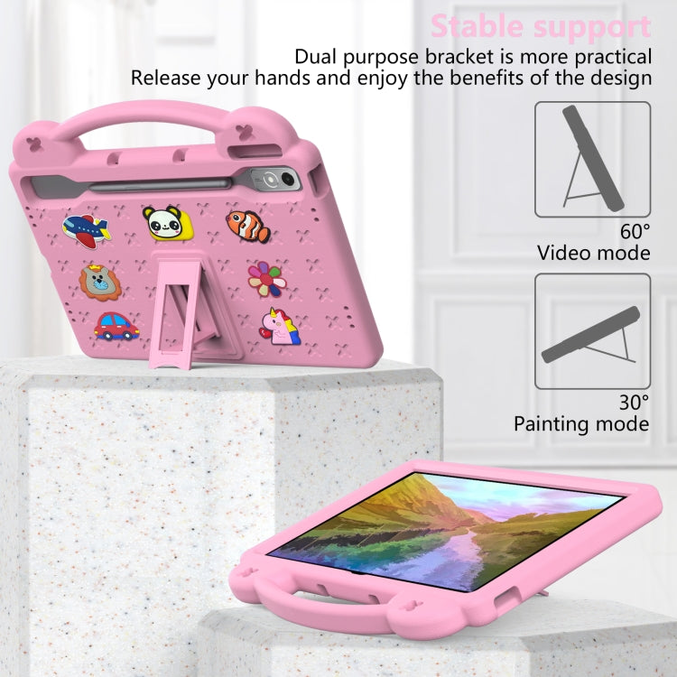 For  Lenovo Tab  P12 / Xiaoxin Pad Pro 12.7 Handle Kickstand Children EVA Shockproof Tablet Case(Pink)