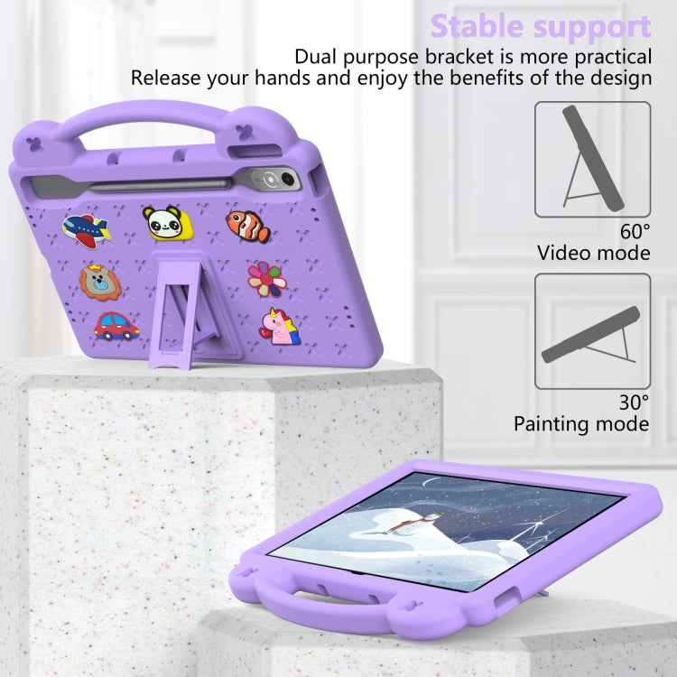 For  Lenovo Tab  P12 / Xiaoxin Pad Pro 12.7 Handle Kickstand Children EVA Shockproof Tablet Case(Light Purple)