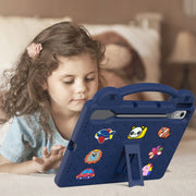 For  Lenovo Tab  P12 / Xiaoxin Pad Pro 12.7 Handle Kickstand Children EVA Shockproof Tablet Case(Navy Blue)