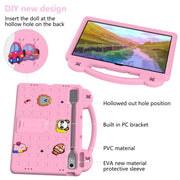 For  Lenovo Xiaoxin Pad Pro 12.7 2025 Handle Kickstand Children EVA Shockproof Tablet Case(Pink)