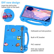 For  Lenovo Xiaoxin Pad Pro 12.7 2025 Handle Kickstand Children EVA Shockproof Tablet Case(Sky Blue)