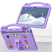 For  Lenovo Xiaoxin Pad Pro 12.7 2025 Handle Kickstand Children EVA Shockproof Tablet Case(Light Purple)