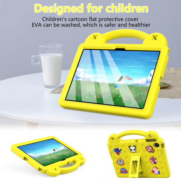 For Lenovo Tab TB-311 / WIFI 10.1 2025 Handle Kickstand Children EVA Shockproof Tablet Case(Yellow)
