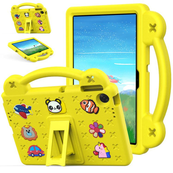 For Lenovo Tab TB-311 / WIFI 10.1 2025 Handle Kickstand Children EVA Shockproof Tablet Case(Yellow)