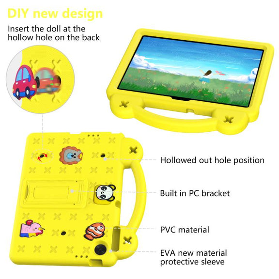 For Lenovo Tab TB-311 / WIFI 10.1 2025 Handle Kickstand Children EVA Shockproof Tablet Case(Yellow)