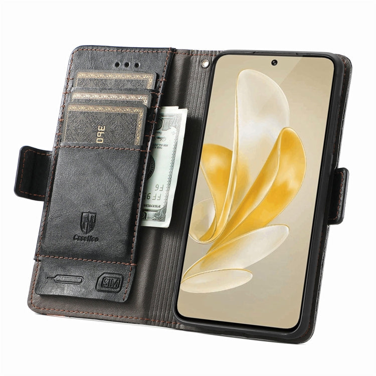 For vivo X100 CaseNeo Splicing Dual Magnetic Buckle Leather Phone Case(Black)