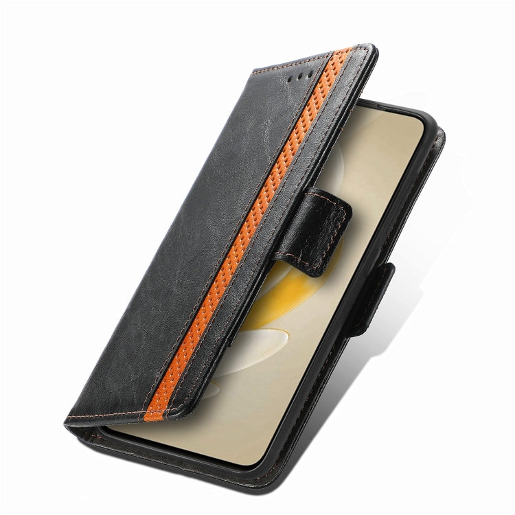For vivo X100 CaseNeo Splicing Dual Magnetic Buckle Leather Phone Case(Black)