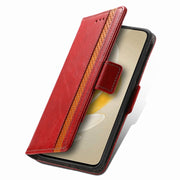 For vivo X100 CaseNeo Splicing Dual Magnetic Buckle Leather Phone Case(Red)