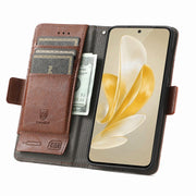 For vivo X100 Pro CaseNeo Splicing Dual Magnetic Buckle Leather Phone Case(Brown)