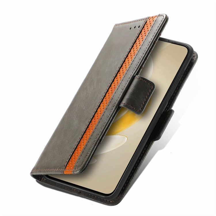 For vivo X100 Pro CaseNeo Splicing Dual Magnetic Buckle Leather Phone Case(Gray)