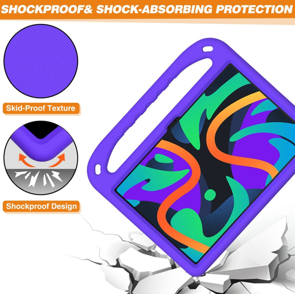 For Lenovo Tab  P12 / Xiaoxin Pad Pro 12.7 Handle EVA Shockproof Tablet Case with Holder(Purple)
