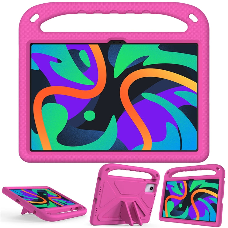 For Lenovo Tab  P12 / Xiaoxin Pad Pro 12.7 Handle EVA Shockproof Tablet Case with Holder(Rose Red)