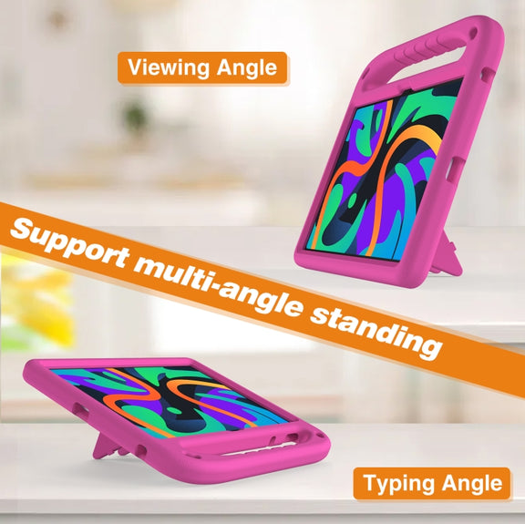 For Lenovo Tab  P12 / Xiaoxin Pad Pro 12.7 Handle EVA Shockproof Tablet Case with Holder(Rose Red)